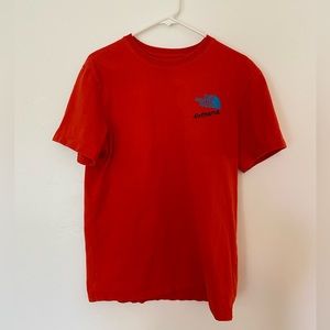 Men’s red north face extreme t-shirt